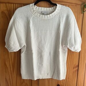 LOFT Cream Textured Women's Sweater